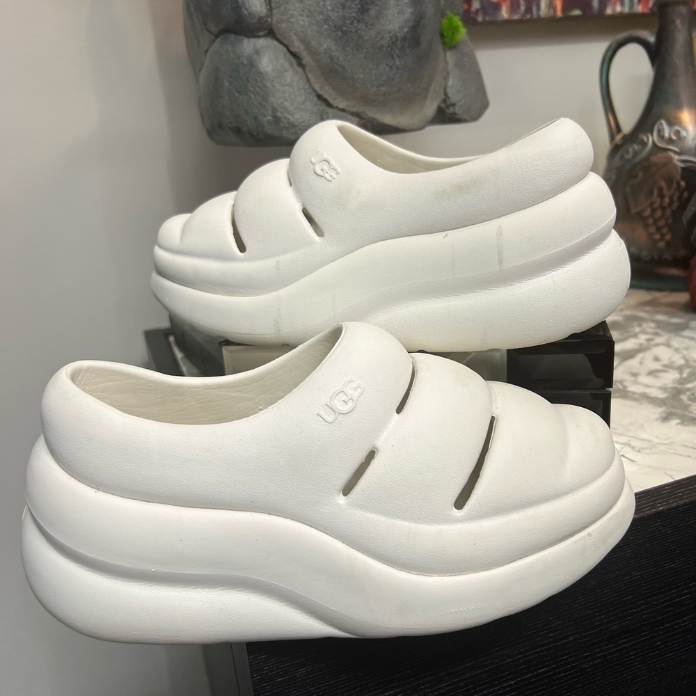 UGG Women's White Platform Clogs